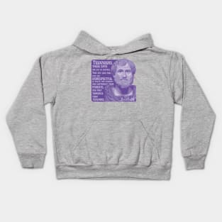 Aristotle Portrait and Quote Kids Hoodie